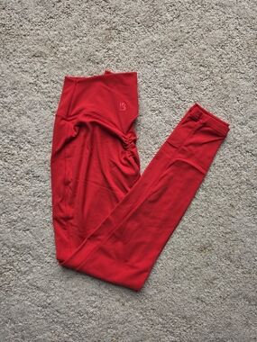 Buffbunny Collection Salsa Red Aggressive Scrunch Leggings - Small